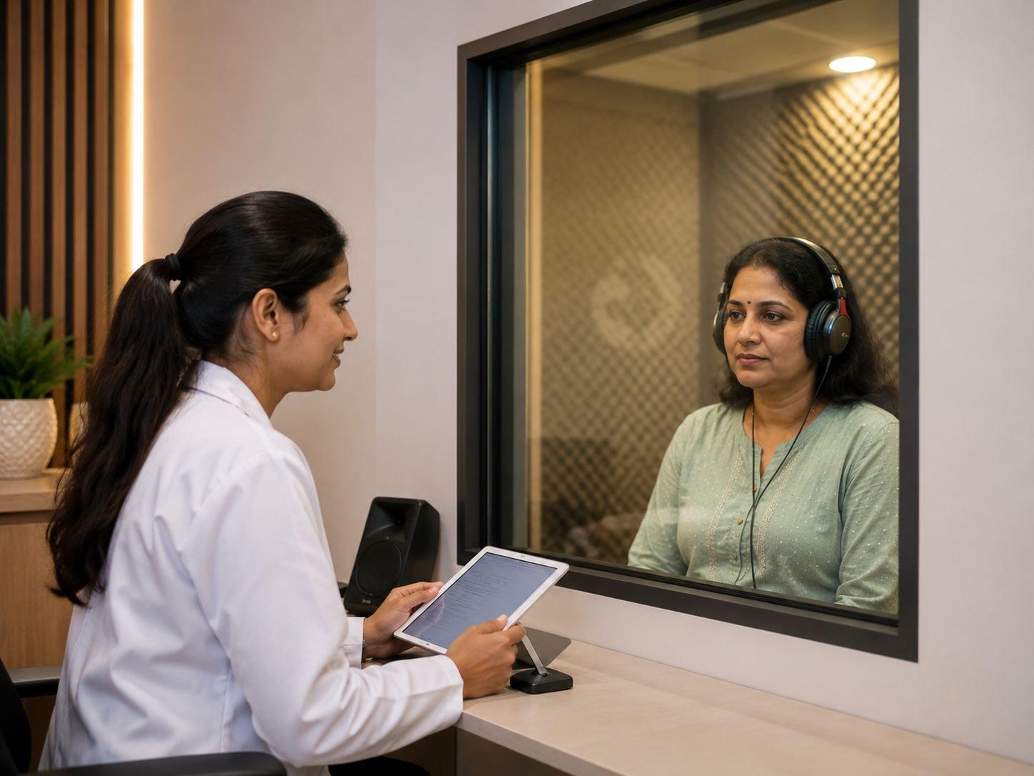 Audiologist hearing test Argora